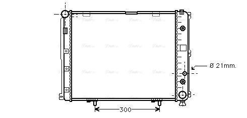 Kühler, Motorkühlung AVA QUALITY COOLING ms2148