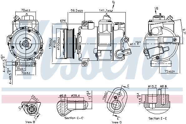 Kompressor, Klimaanlage NISSENS 890773