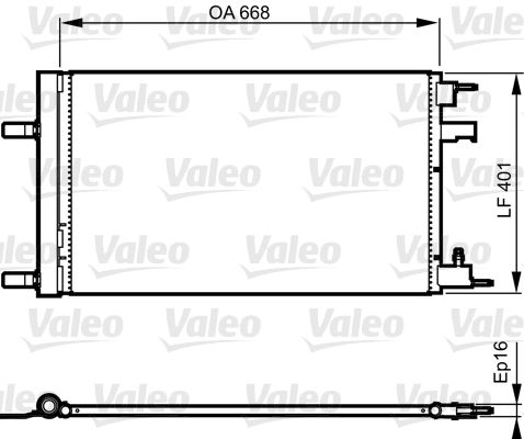 Kondensator, Klimaanlage VALEO 814202