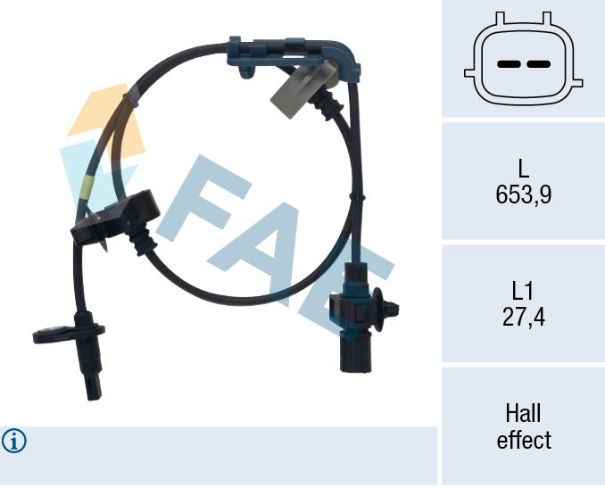 Sensor, Raddrehzahl FAE 78704