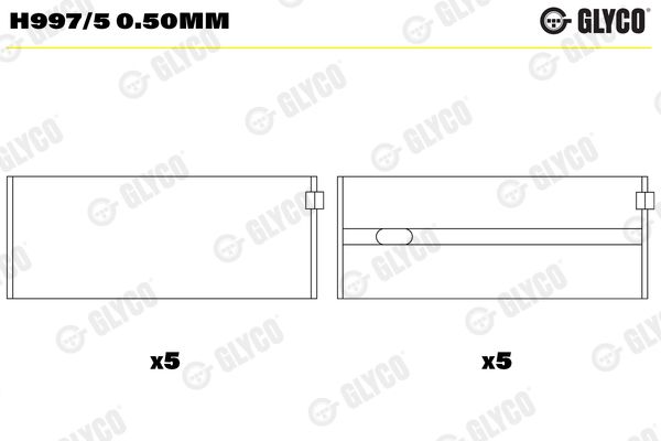 Kurbelwellenlager GLYCO H997/50.50MM