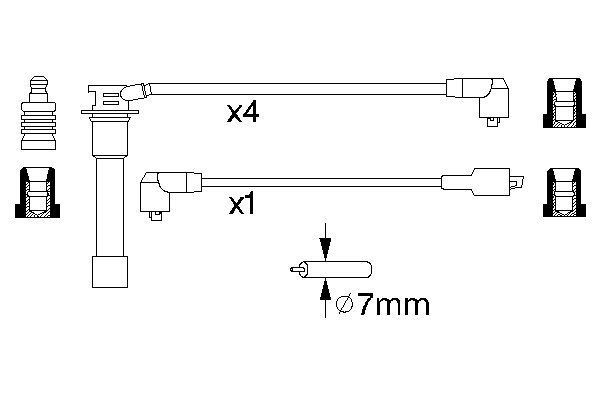 Zündleitungssatz BOSCH 0 986 356 871