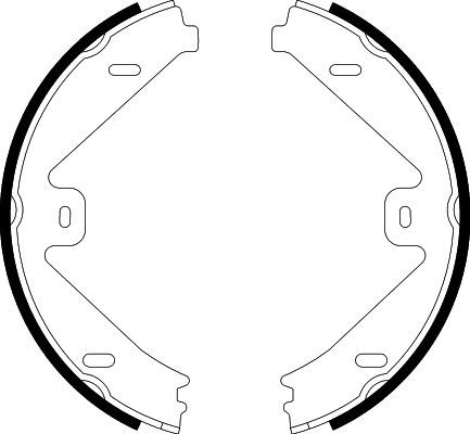 Bremsbackensatz Feststellbremse HELLA 8DA 355 050-081