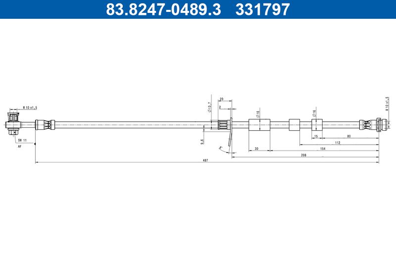 Bremsschlauch Ate 83.8247-0489.3