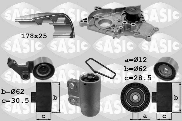 Wasserpumpe + Zahnriemensatz SASIC 3906040