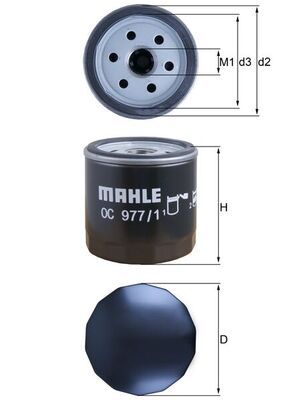 Ölfilter MAHLE OC977/1