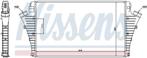 Ladeluftkühler NISSENS 96748
