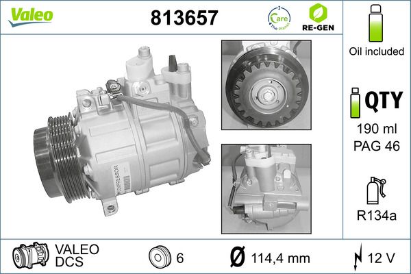Kompressor, Klimaanlage VALEO 813657