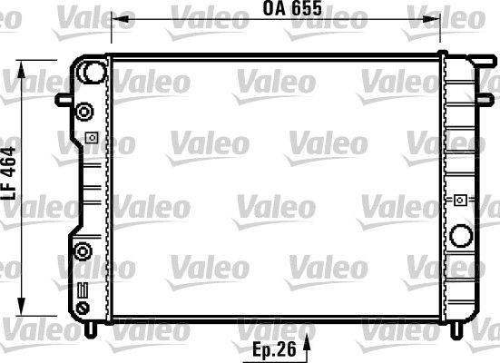 Kühler, Motorkühlung VALEO 731840