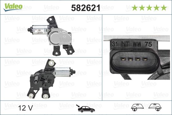 Wischermotor VALEO 582621