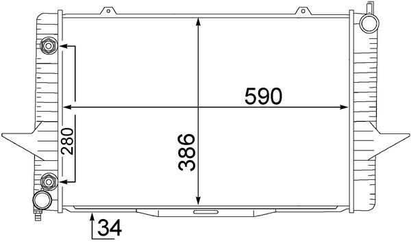 Kühler, Motorkühlung MAHLE CR1544000S