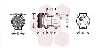 Kompressor, Klimaanlage VAN WEZEL 1800K279
