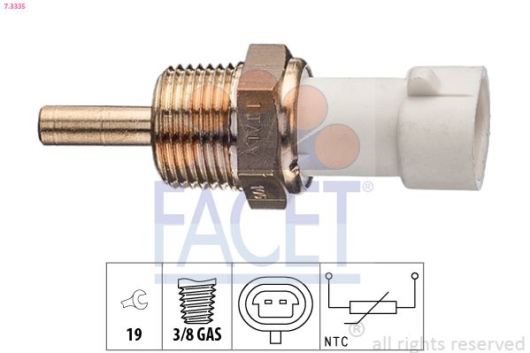 Sensor, Kühlmitteltemperatur FACET 7.3335