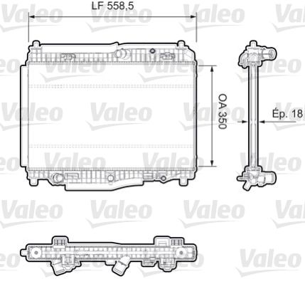 Kühler, Motorkühlung VALEO 735379