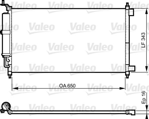 Kondensator, Klimaanlage VALEO 814221