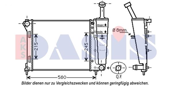 Kühler, Motorkühlung AKS DASIS 080111N