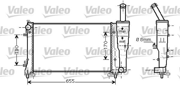 Kühler, Motorkühlung VALEO 734458