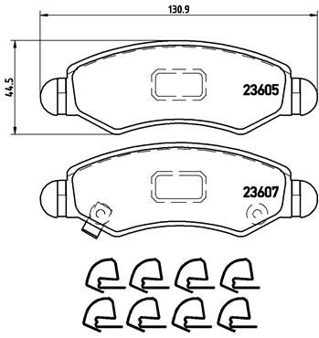 Bremsbelagsatz, Scheibenbremse BREMBO P 79 015