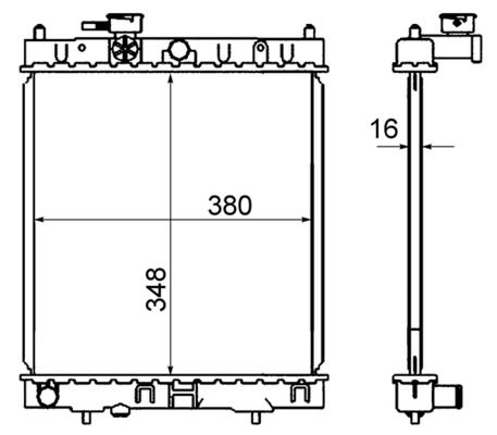 Kühler, Motorkühlung MAHLE CR844000S