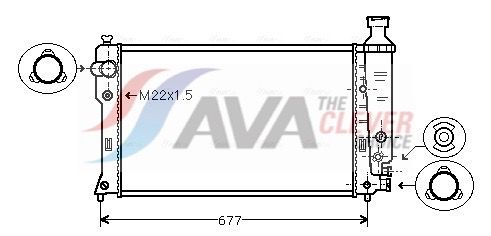 Kühler, Motorkühlung AVA QUALITY COOLING PEA2133