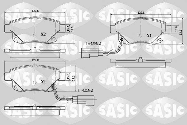 Bremsbelagsatz, Scheibenbremse SASIC 6216032