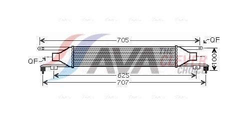 Ladeluftkühler AVA QUALITY COOLING OLA4421