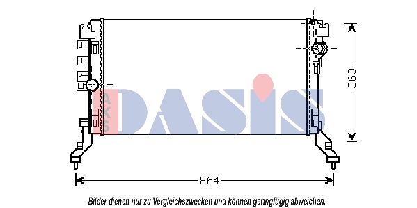 Kühler, Motorkühlung AKS DASIS 180071N