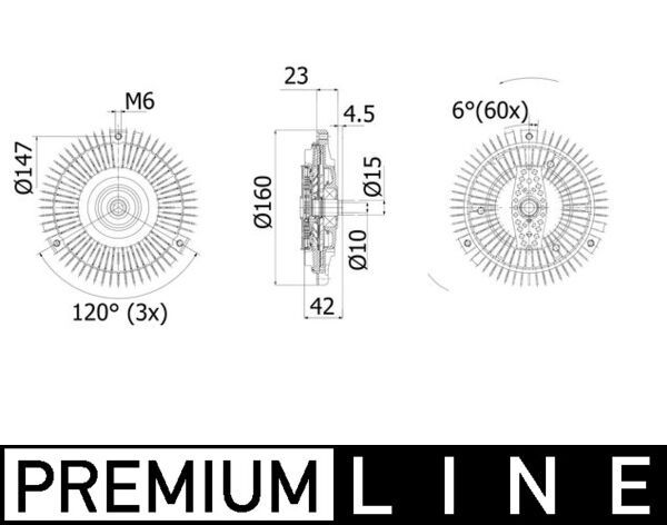 Kupplung, Kühlerlüfter MAHLE CFC107001P