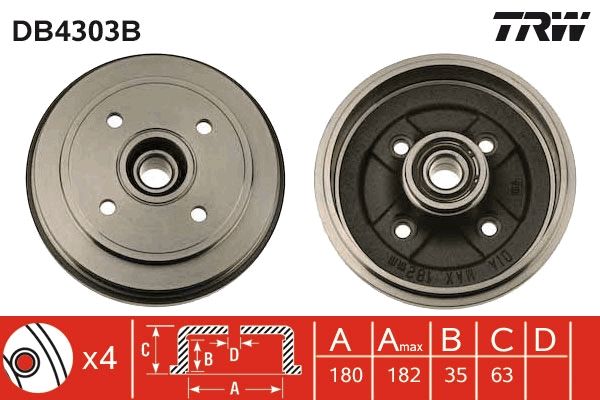 Bremstrommel TRW DB4303B
