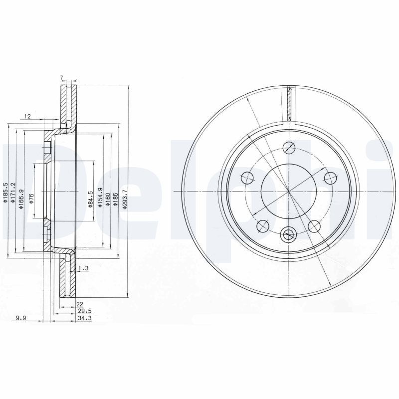 Bremsscheibe DELPHI BG3893