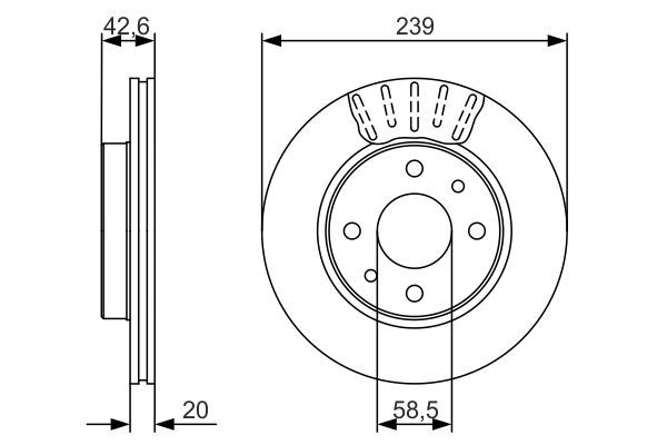 Bremsscheibe BOSCH 0986479082