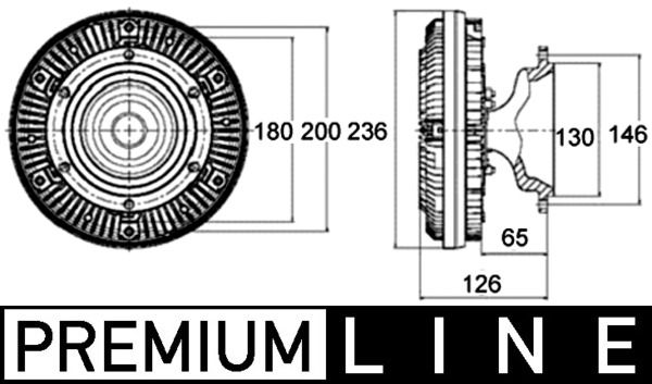 Kupplung, Kühlerlüfter MAHLE CFC133000P