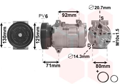 Kompressor, Klimaanlage VAN WEZEL 4300K103