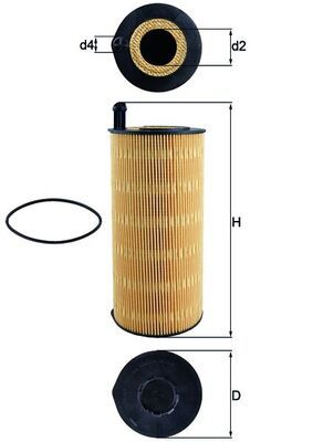 Ölfilter MAHLE OX423/9D