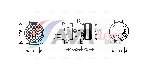 Kompressor, Klimaanlage AVA QUALITY COOLING RTAK069