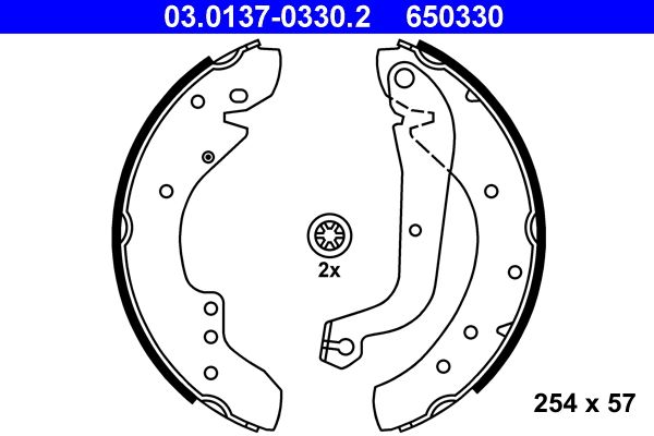 Bremsbackensatz ATE 03.0137-0330.2