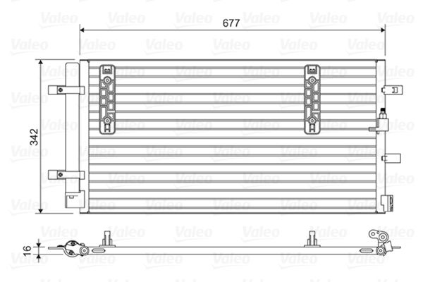 Kondensator, Klimaanlage VALEO 814419