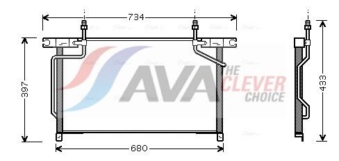 Kondensator, Klimaanlage AVA QUALITY COOLING DN5213