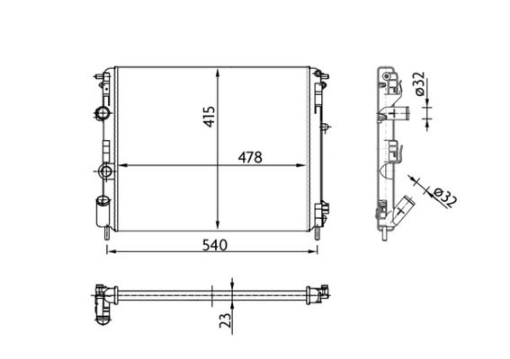 Kühler, Motorkühlung MAHLE CR36000S