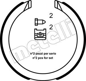 Bremsbackensatz, Feststellbremse METELLI 53-0491K