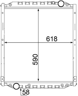 Kühler, Motorkühlung MAHLE CR1552000S