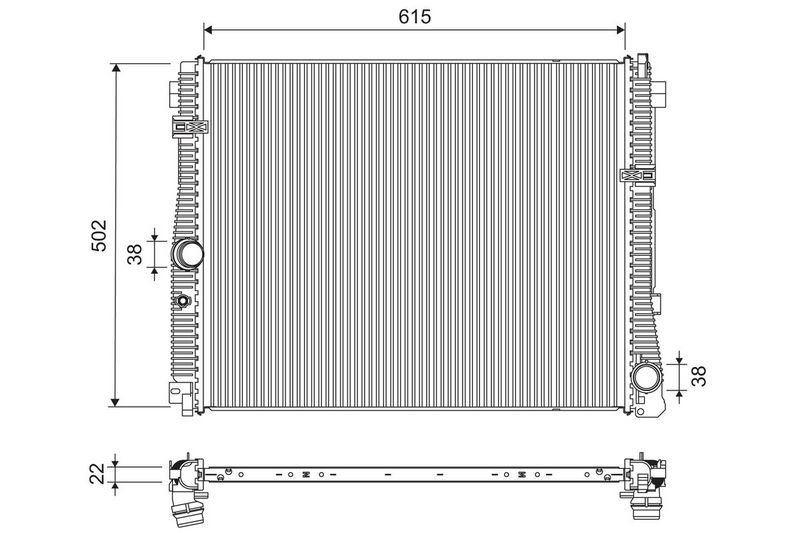Kühler, Motorkühlung VALEO 701311