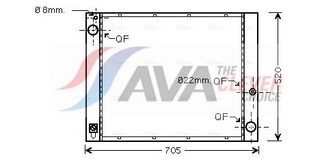 Kühler, Motorkühlung AVA QUALITY COOLING AU2183