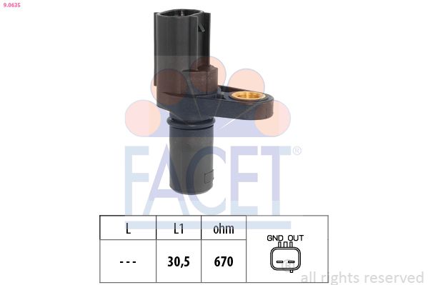 Sensor, Drehzahl FACET 9.0635