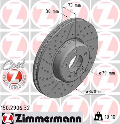 Bremsscheibe ZIMMERMANN 150.2906.32