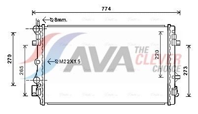 Kühler, Motorkühlung AVA QUALITY COOLING SA2021