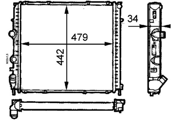 Kühler, Motorkühlung MAHLE CR465000S