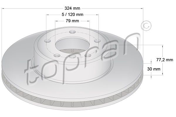 Bremsscheibe TOPRAN 500 943