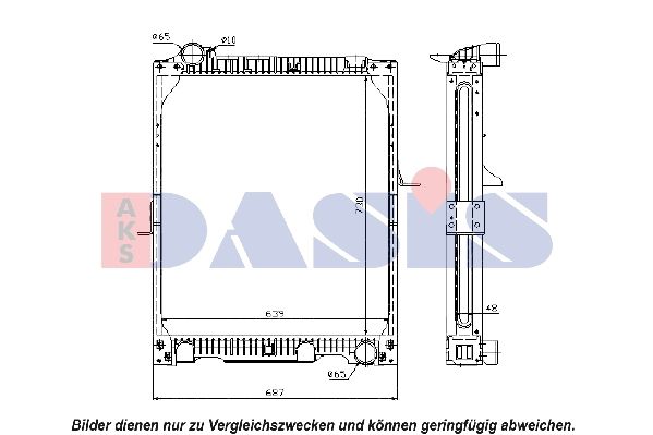 Kühler, Motorkühlung AKS DASIS 131100N