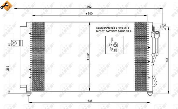 Kondensator, Klimaanlage NRF 35798